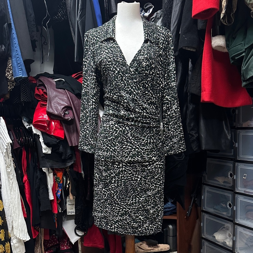 Laundry by Design Black and Green Dress